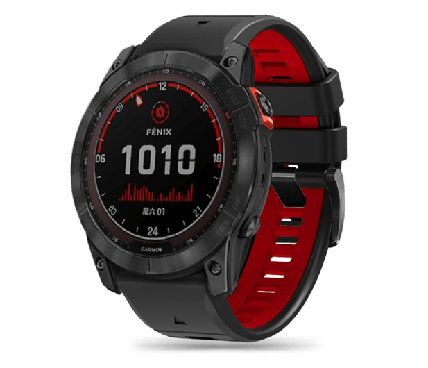 TECH-PROTECT Iconband Pro do Garmin Fenix (26mm) Black/Red 9319456605082 - 1275775 - zdjęcie